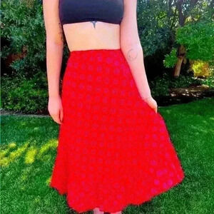 Vintage red bandanna skirt size 26 waist